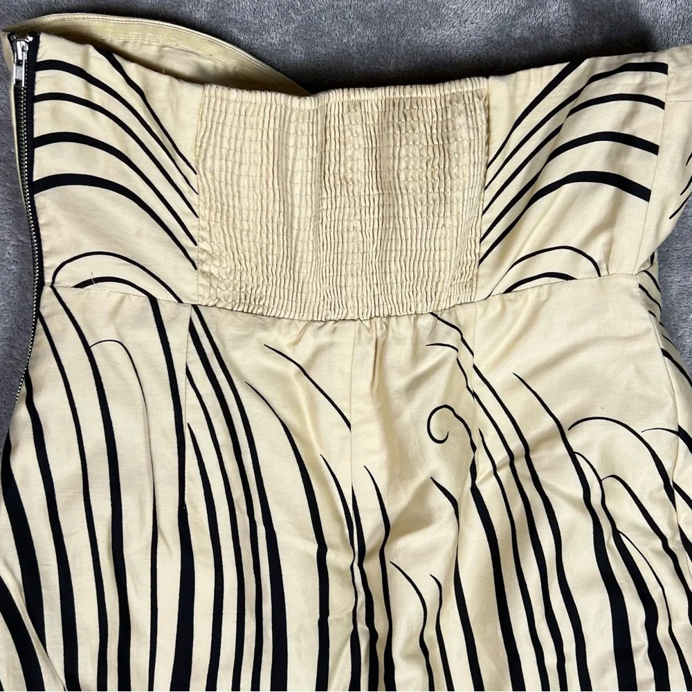 Moulinette Soeurs Strapless Dress in Black and Cream - Picture 7 of 10